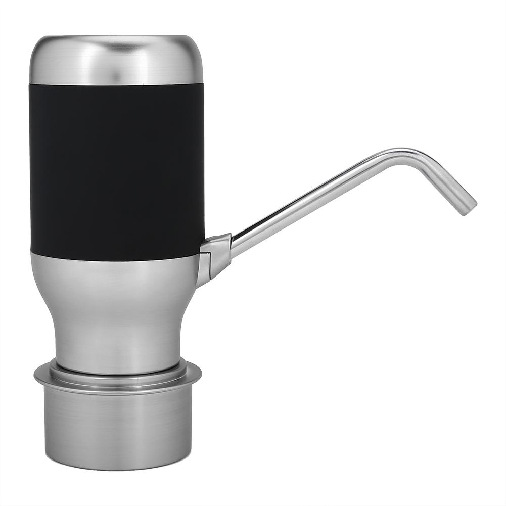 Wireless USB Rechargeable Electric Automatic Drinking Water Bottle Pump Smart Dispenser Black