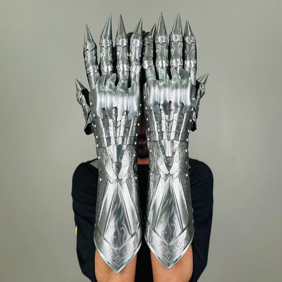 

Nazgul Etching Gloves Set Medieval Gauntlet Gloves Pair Gift
