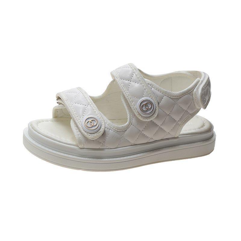 Sandals women's summer new Velcro platform beach shoes student flat women's shoes