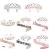 Birthday Decorations for Girls Birthday Sash Rhinestones Crown Tiara Birthday Gifts for Women Birthday Party Decorations