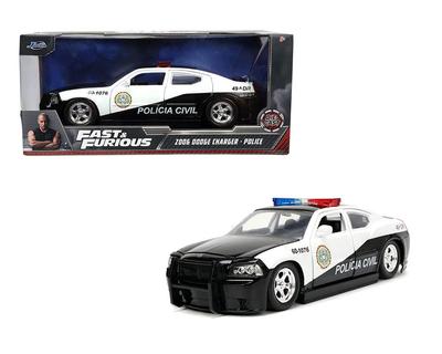 JADATOYS 124 Diecast Car 2006 Dodge Charger Police Edition
