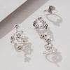 Popular Women's Ring Fashion Personality Ancient Silver Mori Vine Leaf Flower Ring Four-piece Set