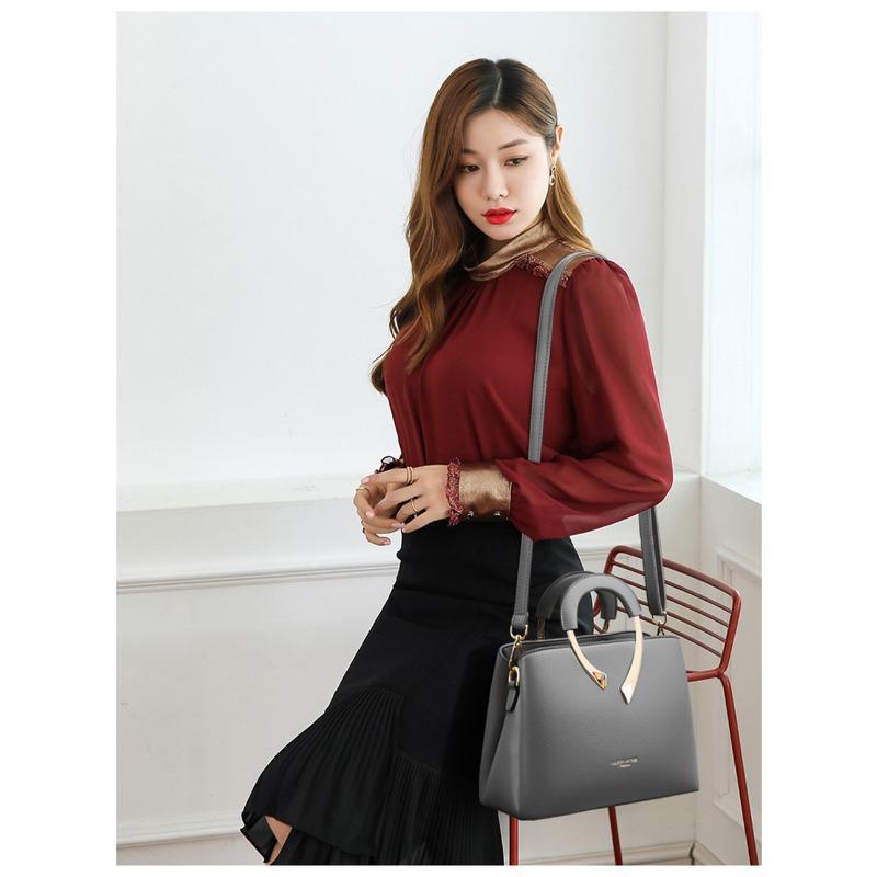 Single Shoulder Bag Lychee Print Large Handbag Female Mother Bag Fashion Women's Crossbody Bag