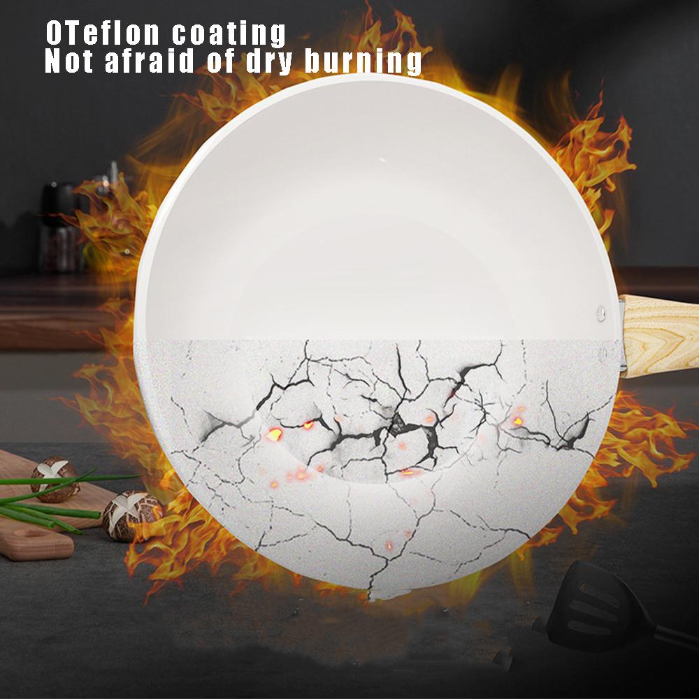 30cm Ceramic Non-Stick Pan Wok Frying Pan Home Steak Skillet Pancake Fried Induction Cooker Gas Stove Saucepan Kitchen Cookware