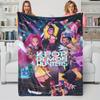 K-Pop Demon Hunters Regali per Fan Coperta Anime Coperta Plaid in Flanella Adatta Casa Tempo Libero Campeggio Viaggio Coperta Multifunzionale