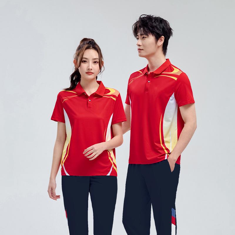 Unisex Summer Badminton Tops: Quick-Dry, Sweat-Wicking, Short-Sleeve Sportswear for Couples & Coaches