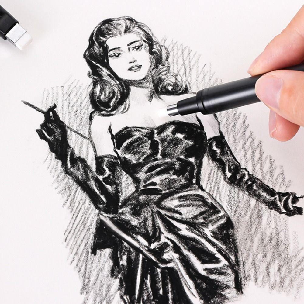 Refillable Eraser Pen Press Mechanism Correction Rubber Sketch Drawing Eraser  Pencil Correction