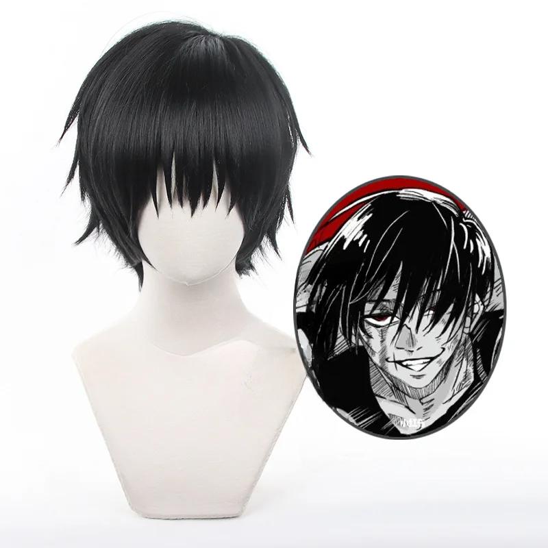 Anime Jujutsu Fushiguro Toji Cosplay Synthetische pruik Kort Zwart haar voor herenkostuums Pruiken black