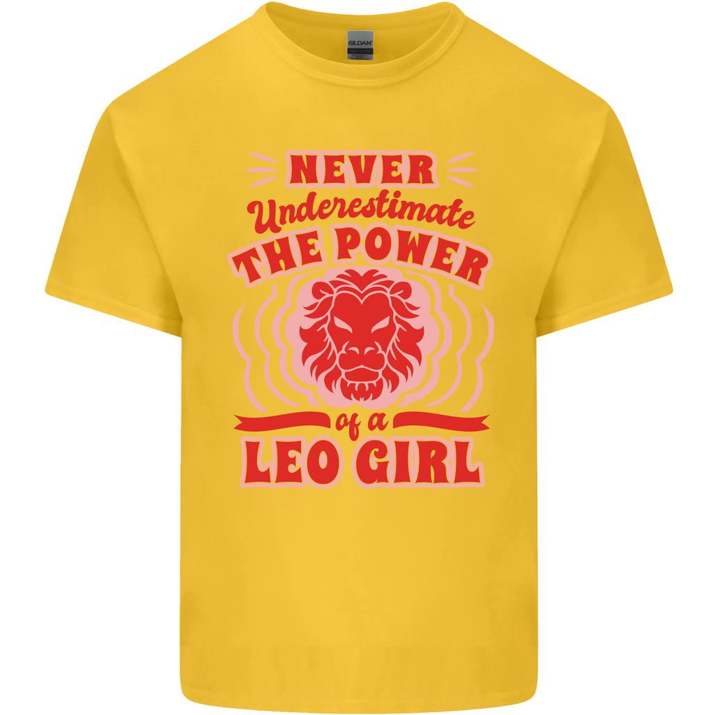 Power of Leo Girl Star Sign Zodiac Horoscope Unisexs Light Cotton TShirt