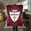 1Pc AC Monza Print Flannel Blanket High Quality Warm Comfortable Cover for All Seasons Perfect for Gifts Home Decor