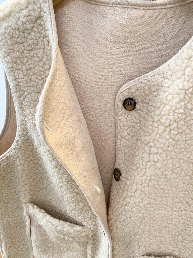 Women's Plus Size Faux Lambswool Vest - Autumn/Winter 2025 Collection