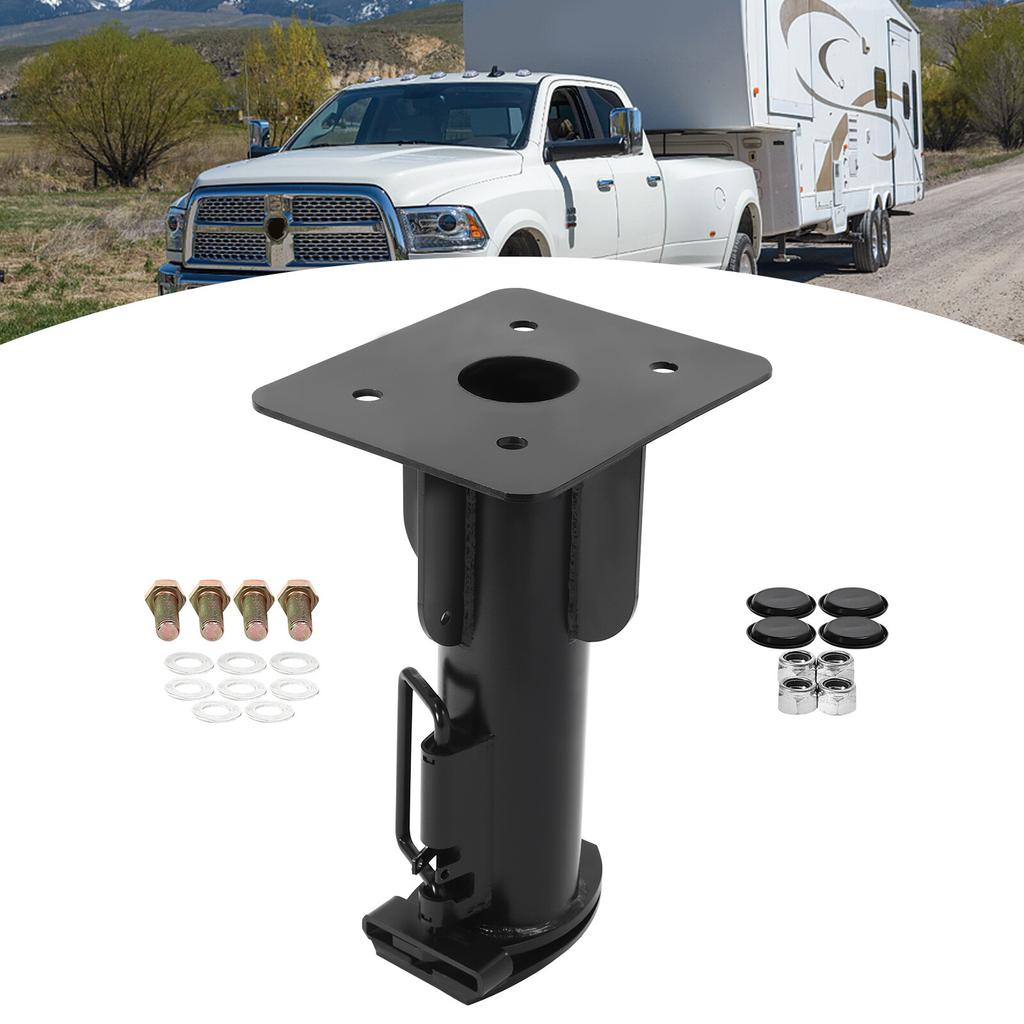17" Adjustable Fifth (5th) Wheel For Camper RV Adapter Hitch To Gooseneck