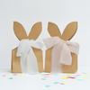12PCS with Ribbon Bow Easter Rabbit Candy Gift Box Cartoon Bunny Gift Bag  Easter Decoration