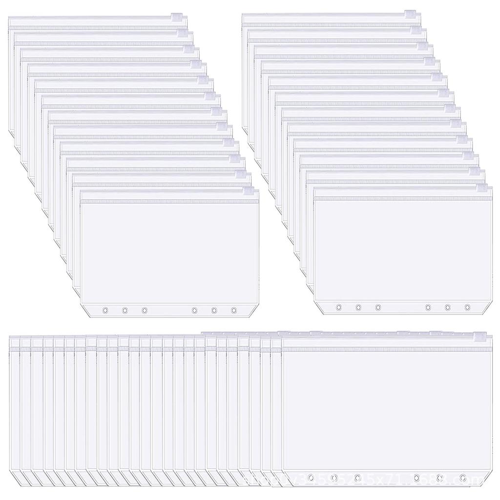 Collection de sacs transparents en PVC: Budget de trésorerie, manuel A6, porte-documents A5, sac à feuilles mobiles B5, livre de cartes de visite.