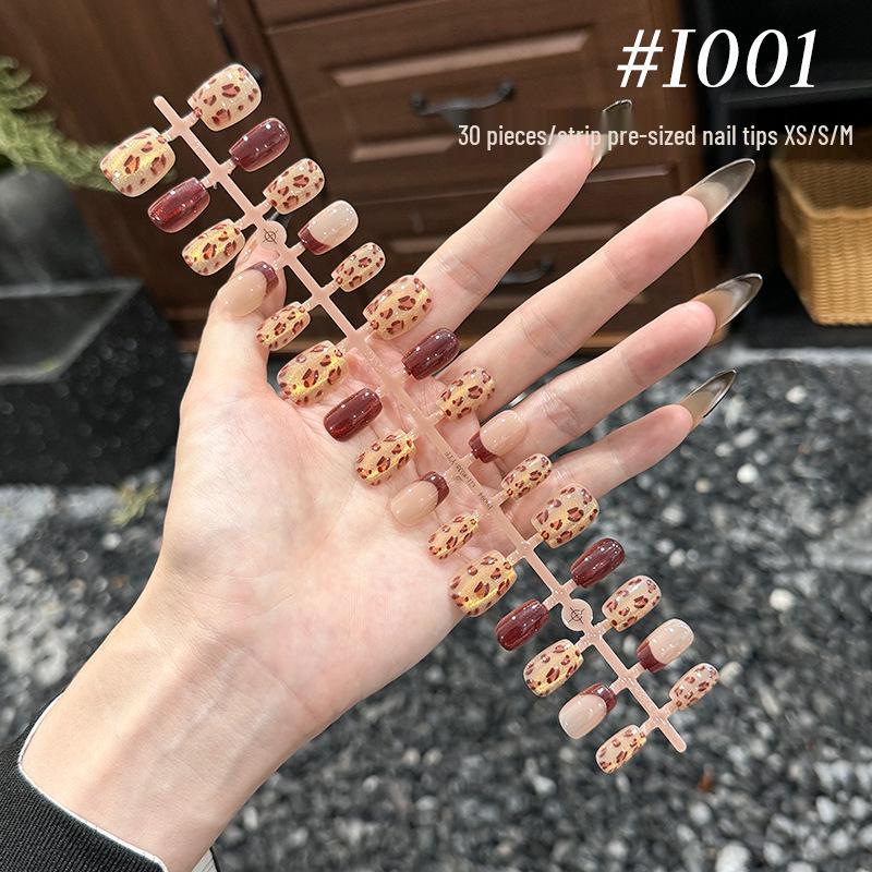 Rhinestone Gradient Blush Mermaid Cat-Eye Camellia Lily Nail Stickers - Set of 30 Pieces