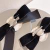 1Pcs Velvet Bow Tie Ladies College Style Shirt Collar Pins Fabric Camellia Flower Brooch Vintage Wedding Party Brooch For Women