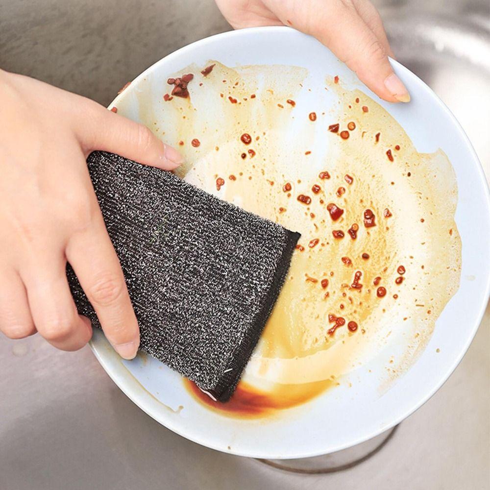 Sponge Washing Pads Stainless Steel Wire Dishwashing Sponge New Dishes Scrub Sponges