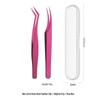 Non-stick Tweezers for False Eyelashes - Beginner & Professional Lash Artist Tool, Golden Feather Clip