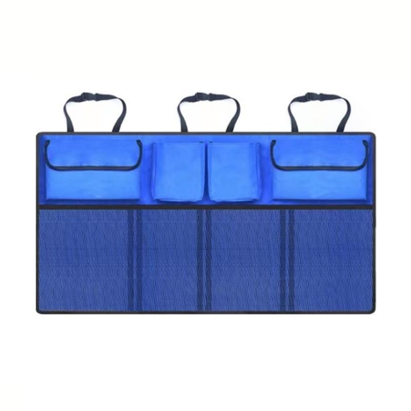 Waterproof Oxford Cloth Rear Seat Back Storage Bag with 4 Pockets Multiple Functional Auto Trunk Organizer for Car Interior