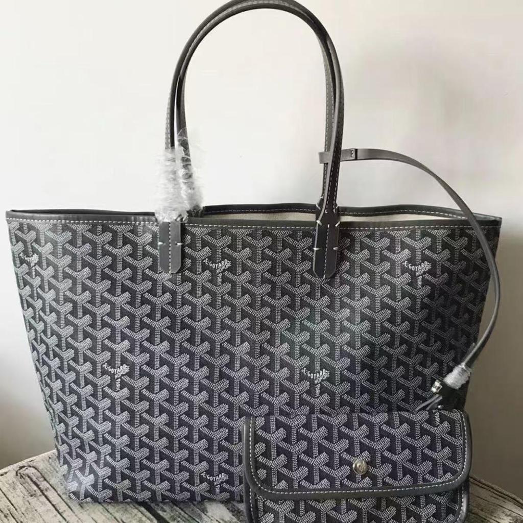 Goya Hahnentritt Tragetasche: Große europäische und amerikanische Y-Print-Handtasche zum Einkaufen und für Mutter-Kind-Gebrauch