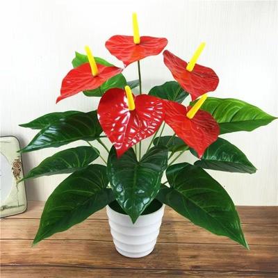 Kunststoff Gefälschte Anthurium Grün Baum Große Kraut Pflanze Simulation Anthurium Wohnzimmer Schlafzimmer Dekor