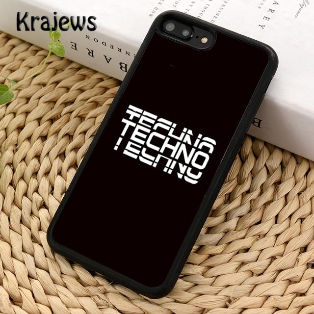 Krajews Love Techno Music Quotes Phone Case Cover For iPhone 17 Air 16 15 14 plus 12 13 pro max coque Fundas
