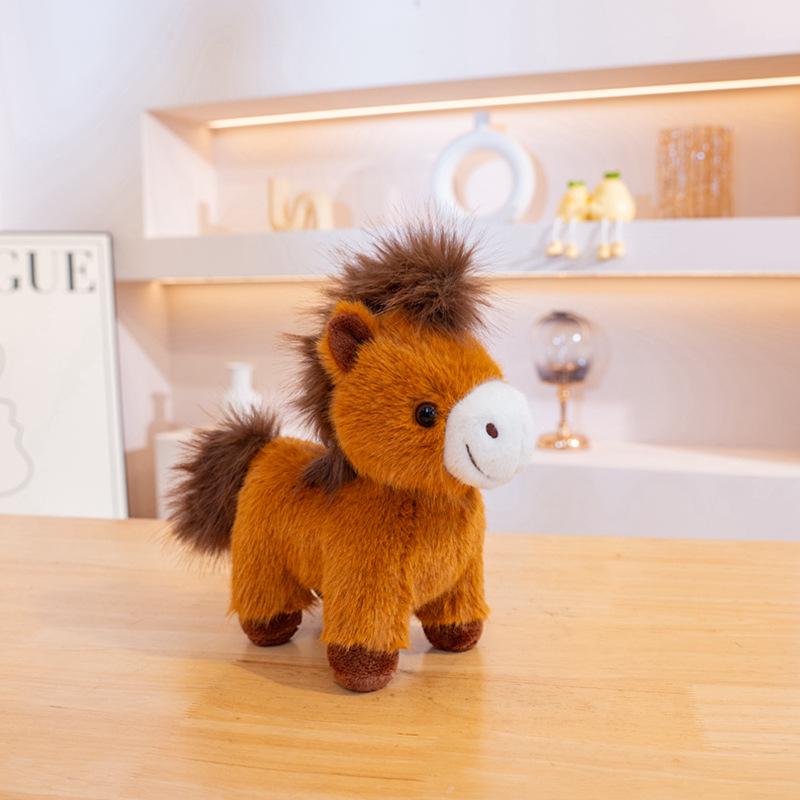 Niedliche niedliche Pony-Puppe Plüschtier weiße Pony-Puppe Junge beruhigende Stoffpuppe Geburtstagsgeschenk