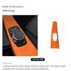 For BMW 3 Series F30 F31 F34 F35 3GT Car Multimedia Switch Knob Panel Trim Frame Sticker Made of Alcantara Interior Accessories LNYCP1