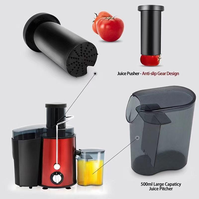 Large-Caliber Juicer for Household & Commercial - Separates Juice & Pulp, No-Cut Design for Fruits, Vegetables, Celery, Sugarcane, & Milk Tea