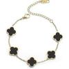 18K Gold-plated Four-leaf Clover Lucky Bracelet, Flower Four-leaf Chain Bracelet, Fashion