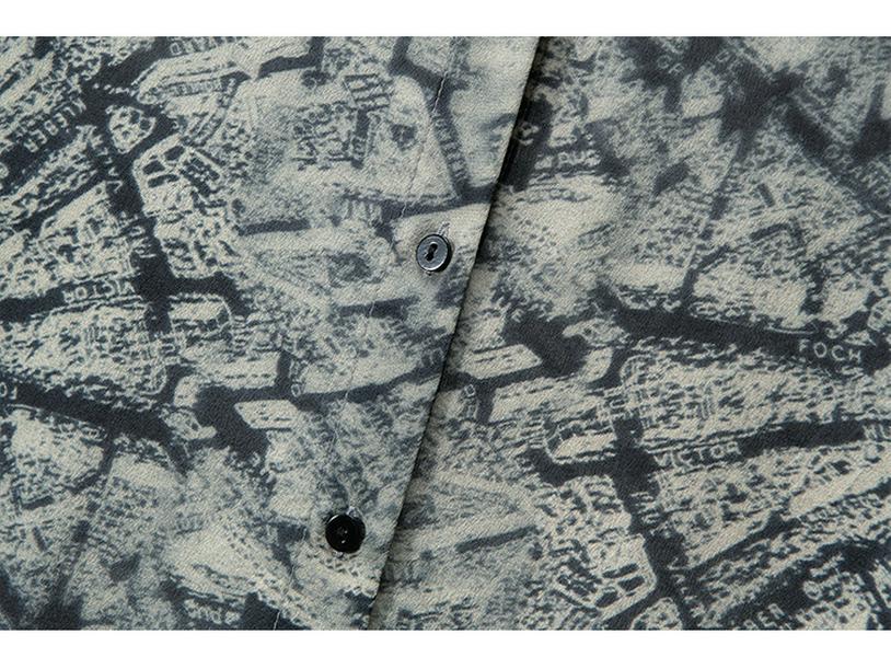 Women's Retro Print Mulberry Silk Long Sleeve Shirt - Spring New Arrival, Mid-Length & Loose Fit
