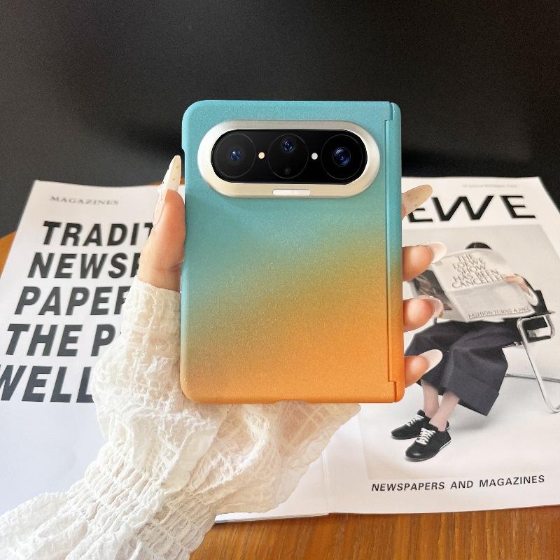 Applicable to Huawei PuraXMax folding screen gradual change rock sand eagle eye lens matte MateX7/X6/X5 mobile phone case