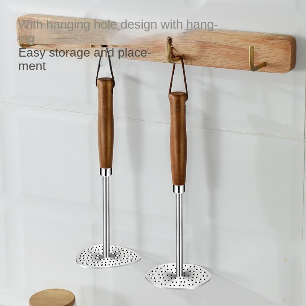 Manual Hand Food Masher Stainless Steel Fruits Crusher Heavy Duty Potato Masher Home