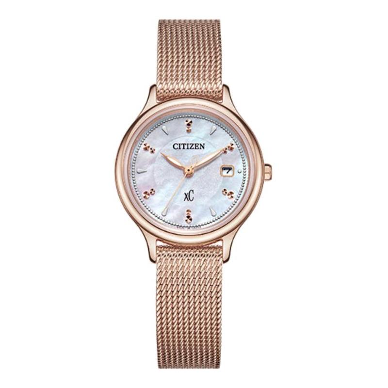CITIZEN Solar Quartz Steel Strap Women s Watch Fritillary Dial EW2635-54X синий