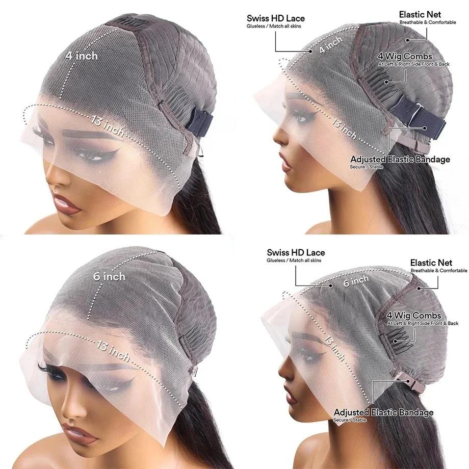 Black Long Straight Synthetic Lace Front Wig (13x4/13x6)