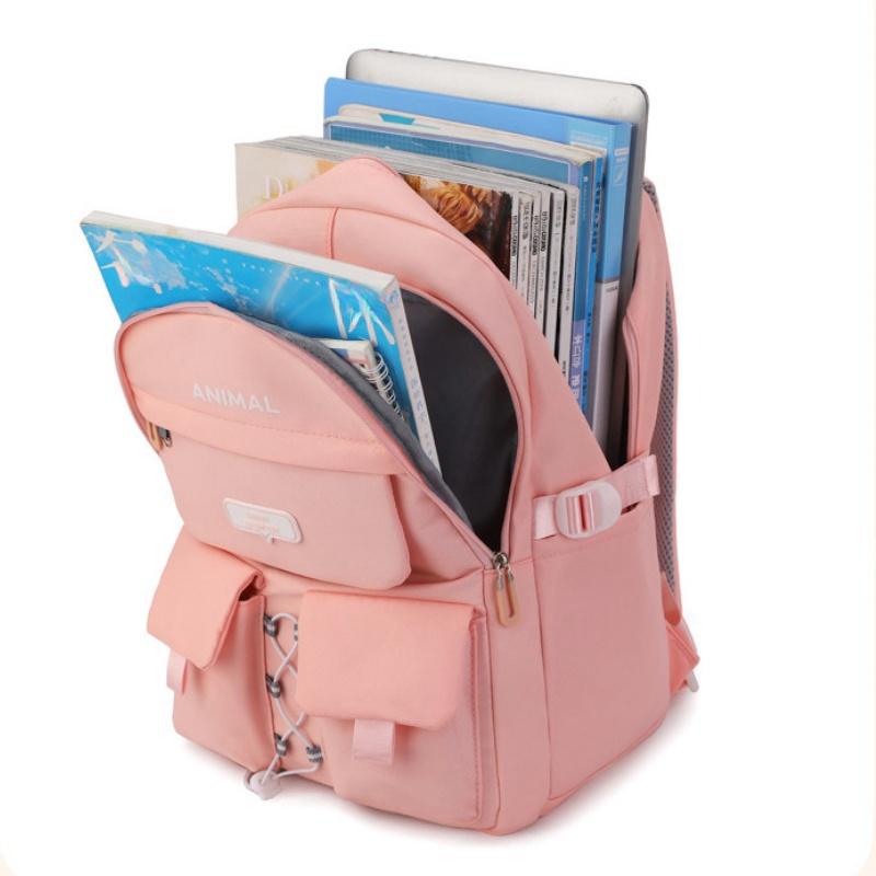 JLD Genți de școală noi, din nailon de înaltă calitate, rezistente la uzură, pentru elevi de liceu, ghiozdan la modă, de culoare solidă, rucsac de mare capacitate pentru fete și adolescenți
