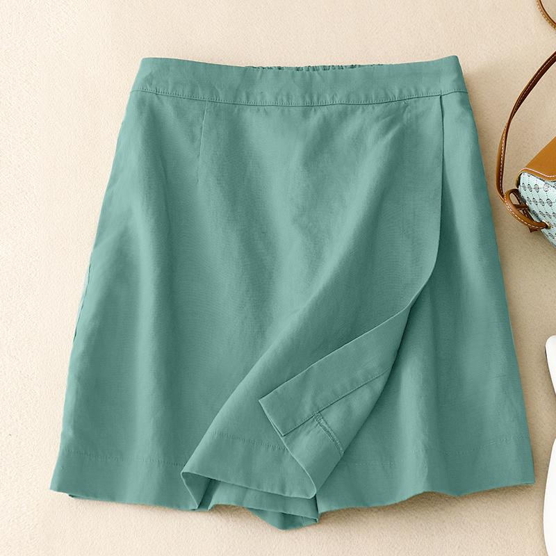 

ZANZEA Женские повседневные свободные летние шорты с эластичной резинкой на талии XL зелёный