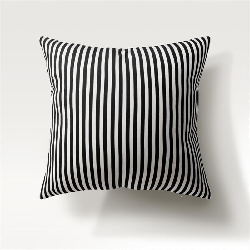 Nordic simple fashion black and white geometric polyester pillowcase 45x45cm Sofa Chair car cushion cover Home decor Pillowcase