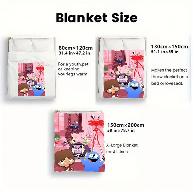 Foster's Home for Imaginary Friends 2D Flat Pattern Flannel Blanket High quality All Seasons Warmth and Comfort Perfect for Christmas Gifts.NMT0928060