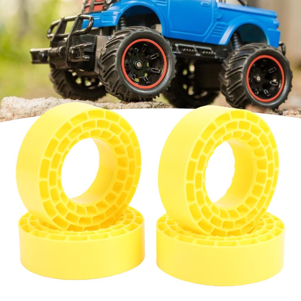 4PCS 1.55 Inch Tire Inserts Silicone Double Layer Hollow Water Proof RC Crawler Wheel Insert for Upgrade