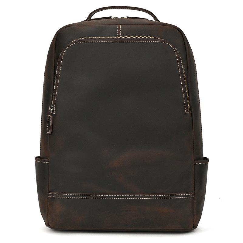 Vintage Crazy Horse Leder Rucksack für Damen und Herren - Echte Leder Reise- und Schultasche