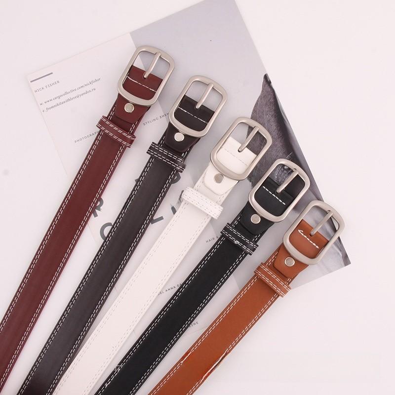 Retro Style Unisex Fashion Leather Belt With Metal Buckle Outdoor Casual Girdle