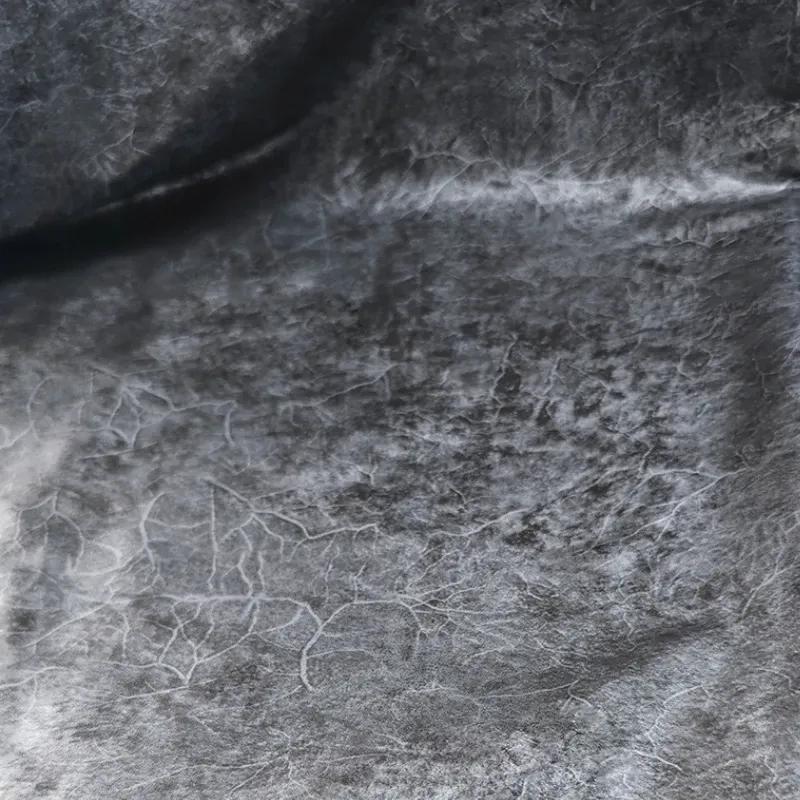 PU Simulated Leather Fabric Silver Gray Handmade Diy Coat Skirt Designer Cloth Diy Apparel Sewing Polyester Fabrics