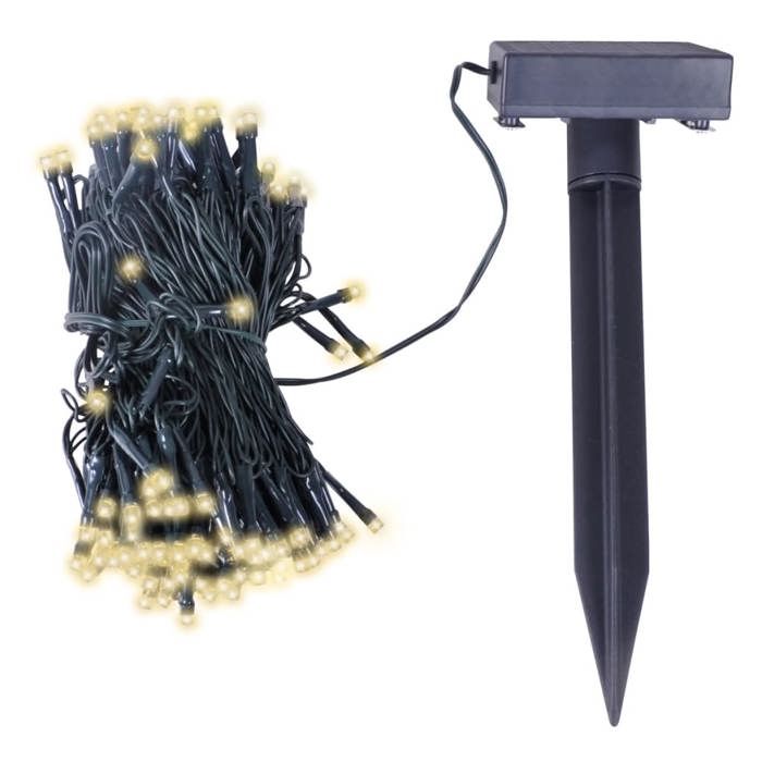 VidaXL Guirlande Solaire LED Lumineuse Blanc Noël Décoration Lumière Jardin 40698