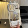 Hollow West Highland Puppy Suitable for Apple 16pro Mobile Phone Case IPhone 15 Protective Case 14pro Mirror Bracket