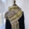 Plaid Scarf Women's New Winter Imitation Cashmere Retro Scarf Thickened Warm Shawl