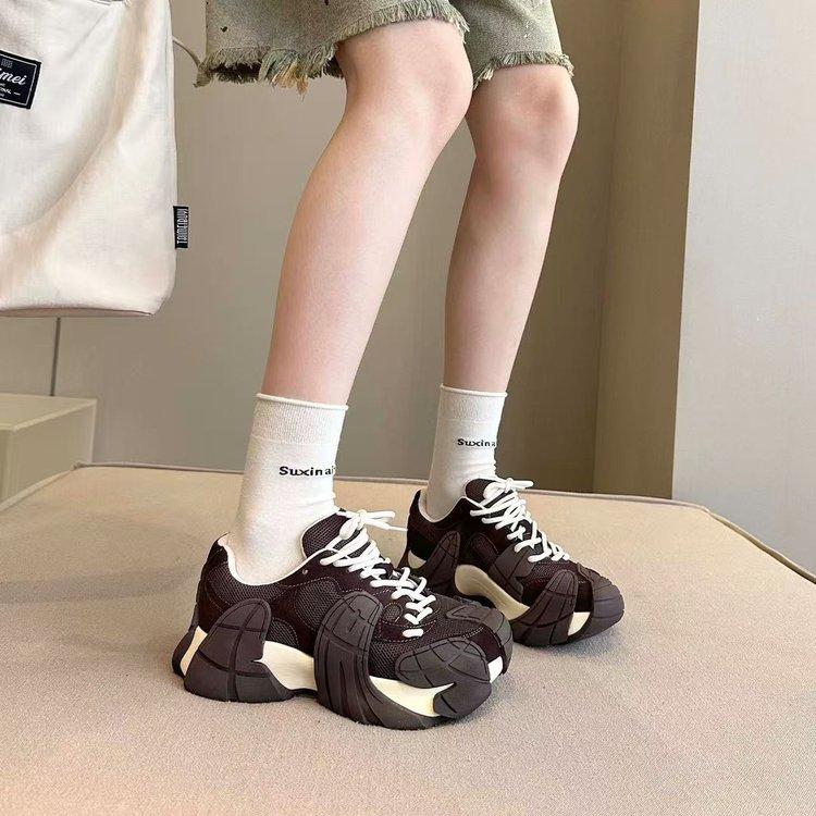 European Station Personality Octopus Daddy Shoes Women's Autumn 2025 New Versatile Mesh Platform Casual Sneakers Women