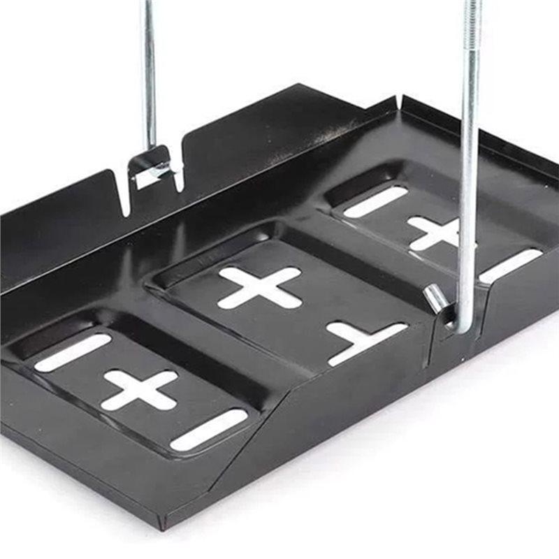 Corrosion-Resistant Steel Battery Holder Universal Battery Hold Down Tray Adjustable Bracket Clamp Battery Storage Tray