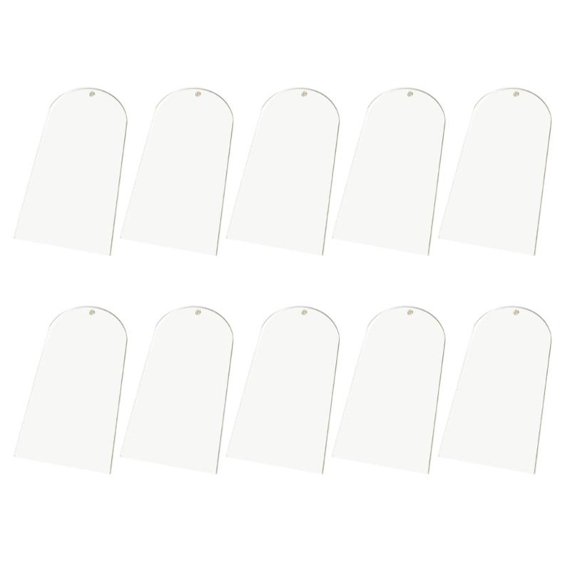 

10pcs DIY Clear Acrylic Wedding Table Sign Luggage Label Table Decoration for Birthday Festival Party Table Decor 1