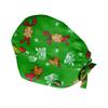 Festive Holiday Scrub Cap with Adjustable Tie Back Christmas Themed Design for Healthcare Professionals